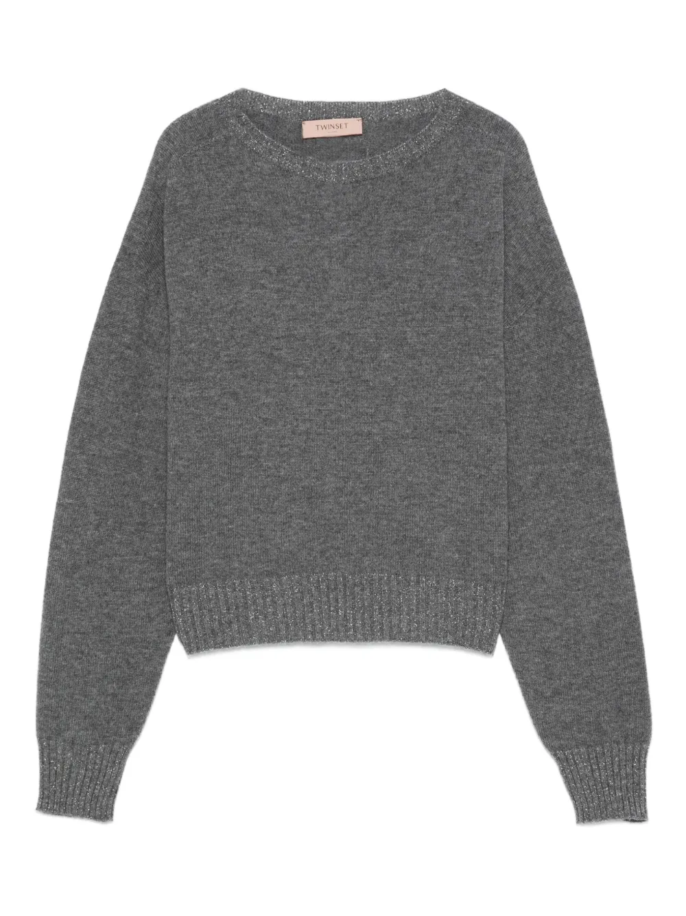 

Свитер с эффектом металлик TWINSET, серый