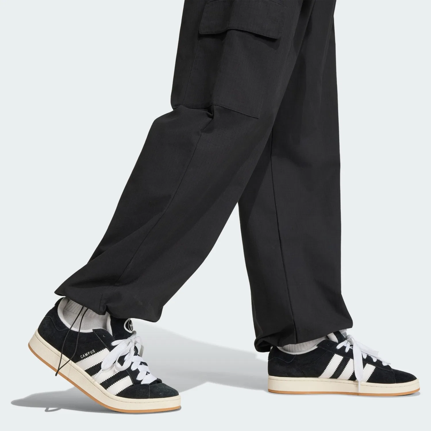 Брюки-карго свободного кроя Adidas Originals, черные — фото 4