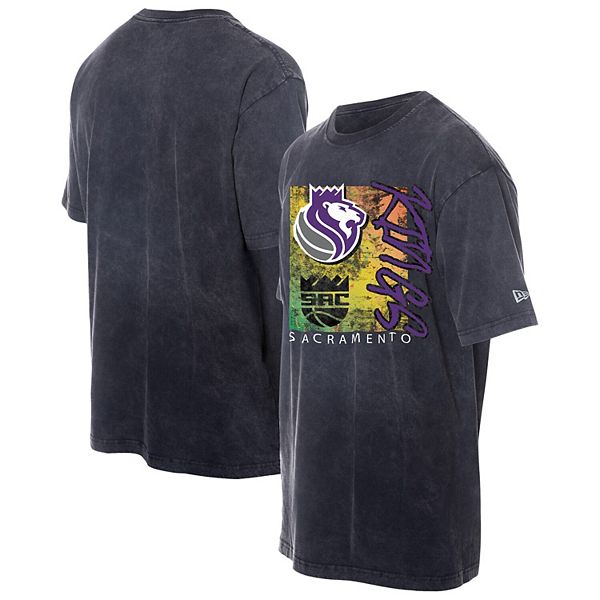 

Мужская черная футболка sacramento kings sport classics с эффектом поношенности New Era