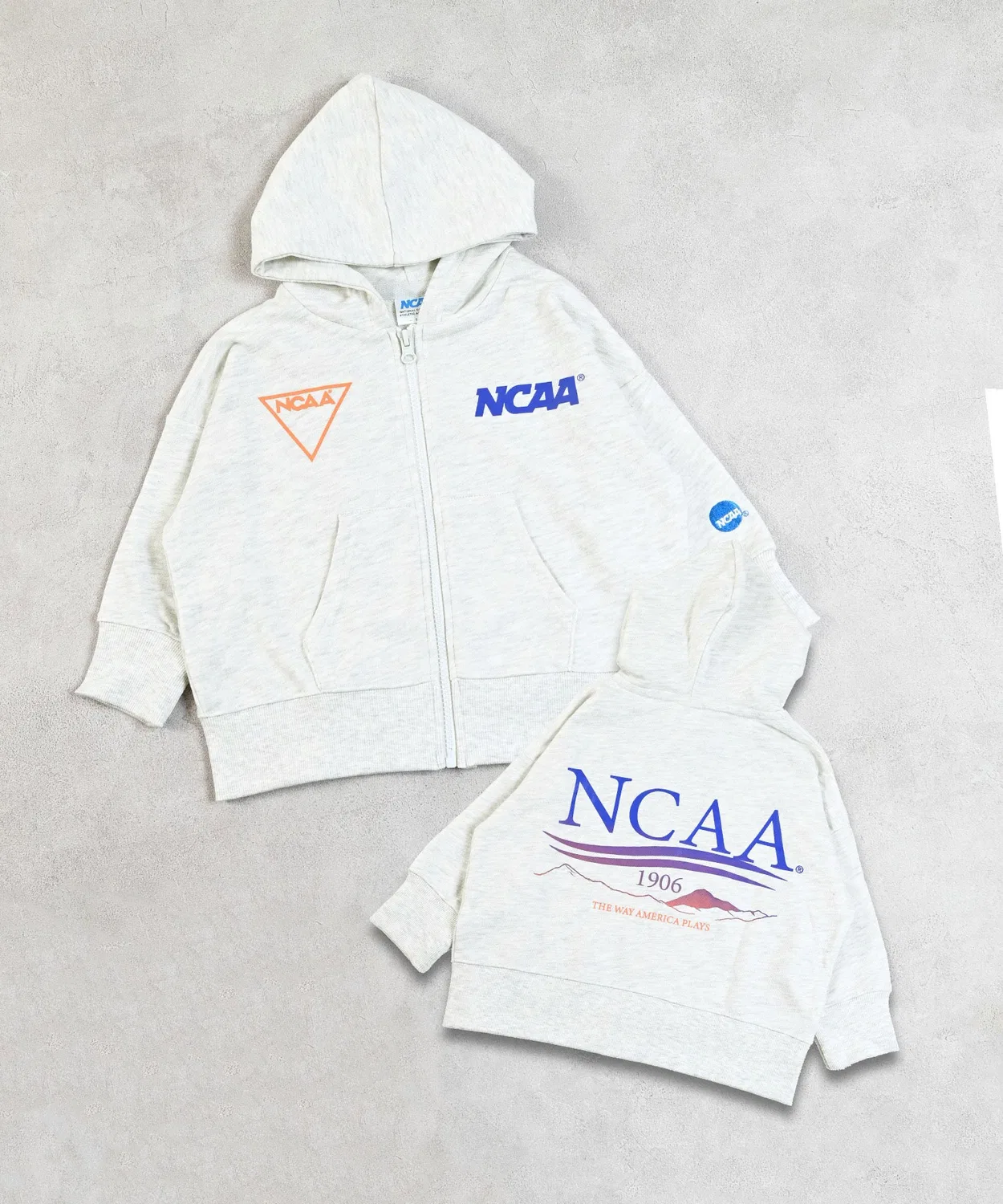 Толстовка NCAA с принтом спереди и сзади, полиэстер 65%, хлопок 35%, цвет кинари