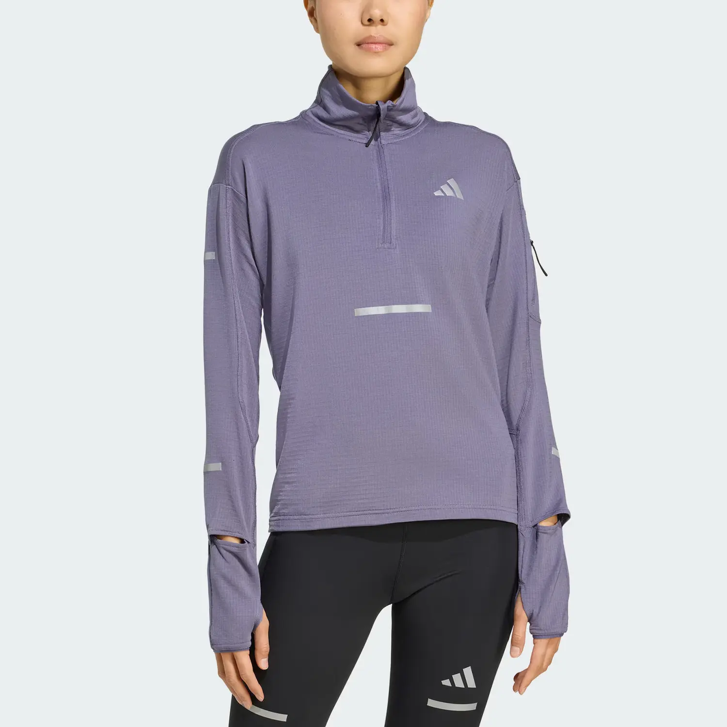 Футболка ClimaWarm женская Adidas, мягкий фиолетовый — фото 3