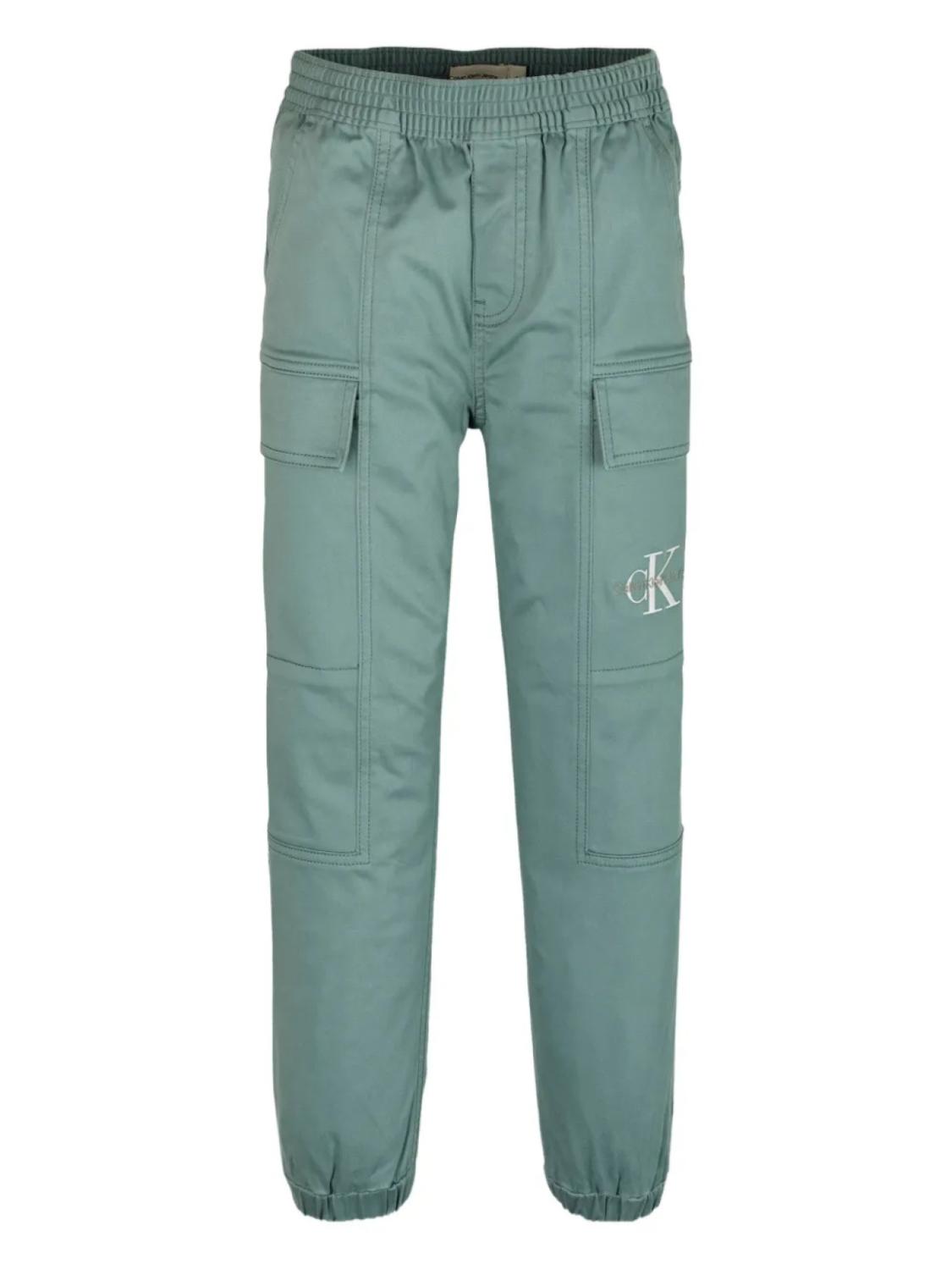 

Calvin Klein Kids брюки с вышитым логотипом, зеленый