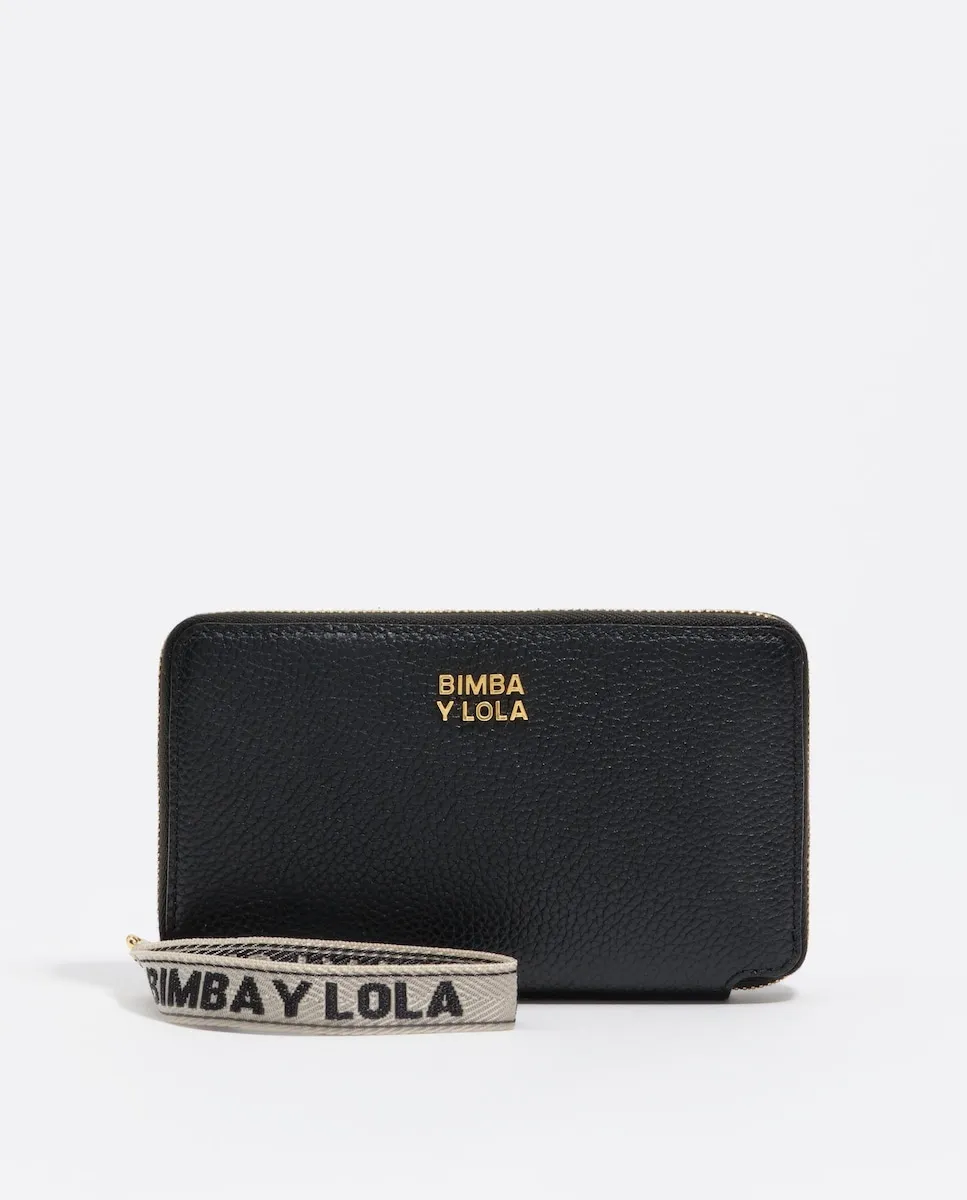 

Женский кожаный кошелек на молнии Bimba y Lola, черный