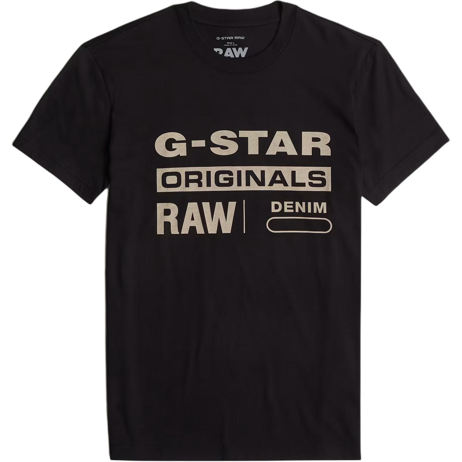 

G-STAR RAW Футболка G Star RAW мужская черная, Черный, G-STAR RAW Футболка G Star RAW мужская черная