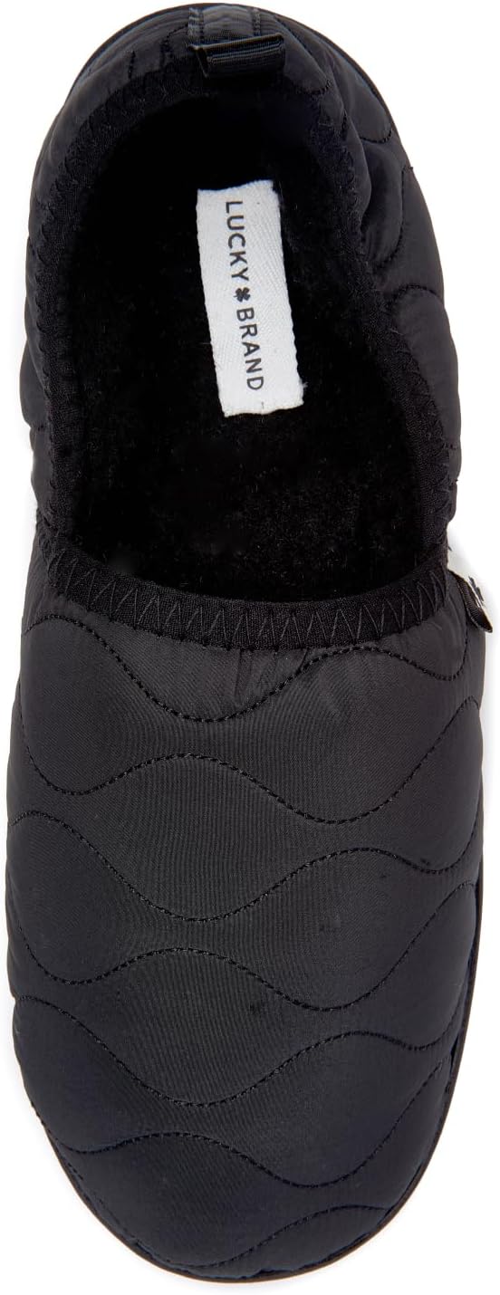 

Мужские стеганые тапочки Lucky Brand с кроем А - стильная и уютная домашняя обувь для мужчин, черный
