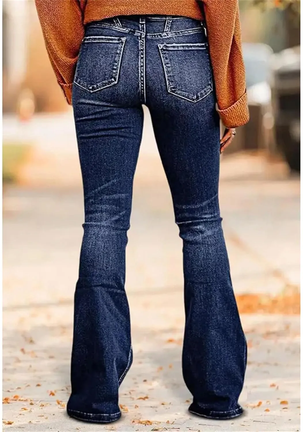Женские джинсы с завышенной талией Slim Fit, эффектом подтяжки ягодиц и контролем живота — фото 4