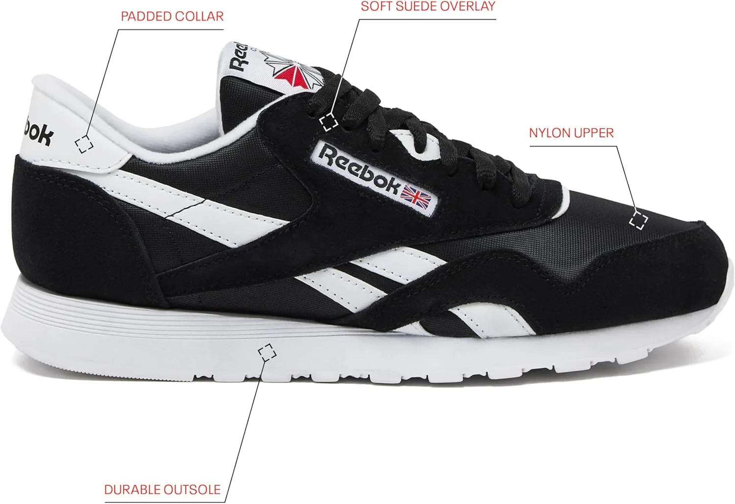 Мужские кроссовки Reebok Club C 85 Amazon Renewed, белый/черный — фото 2