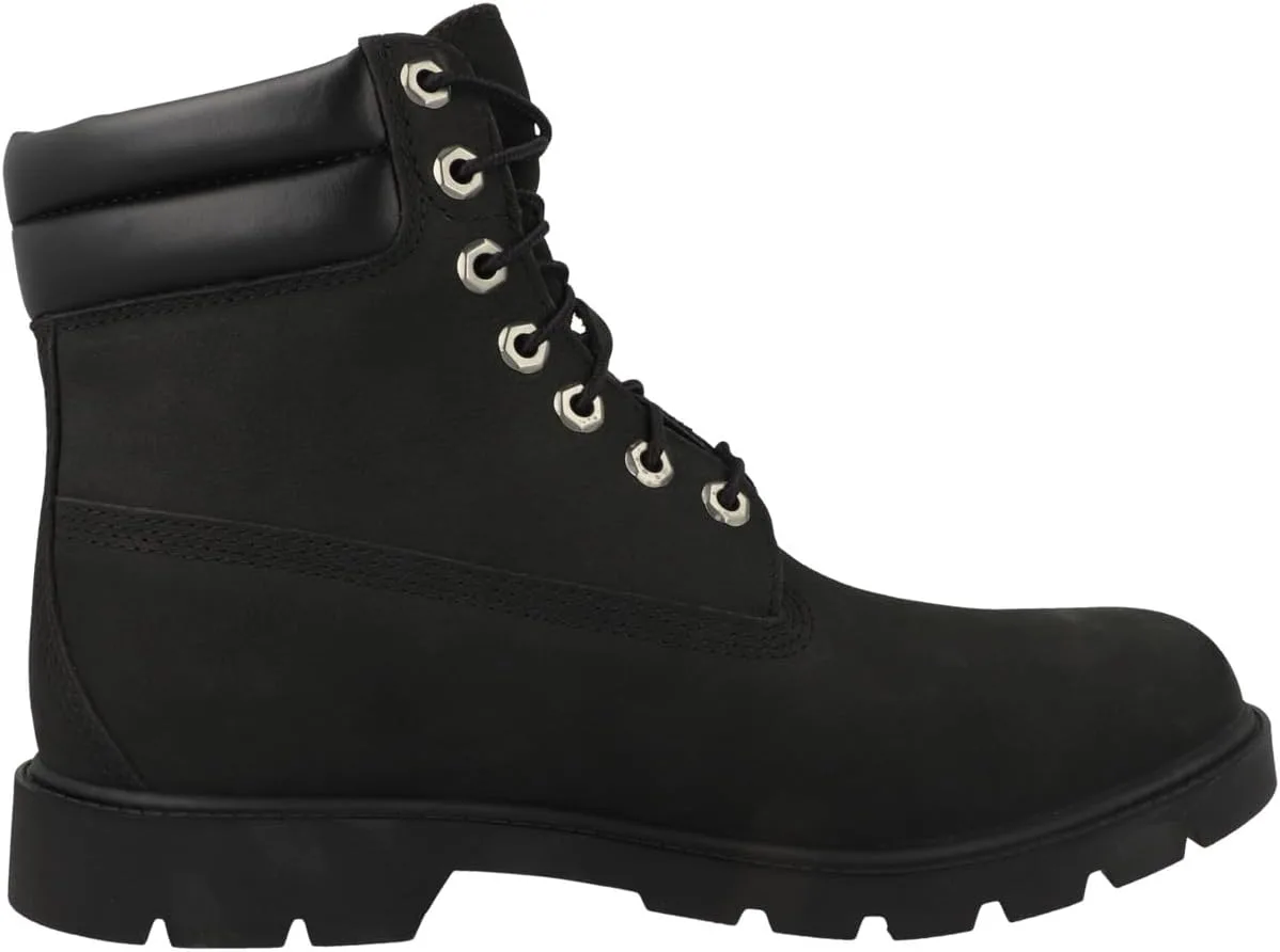 Мужские ботинки Timberland 6-Inch Basic из водонепроницаемой нубуковой кожи темно-синего цвета — фото 3