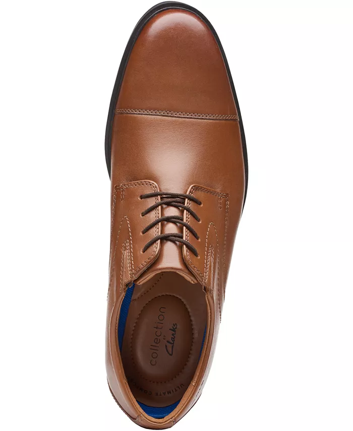 Мужские оксфорды Whiddon с мыском Clarks, коричневый — фото 4