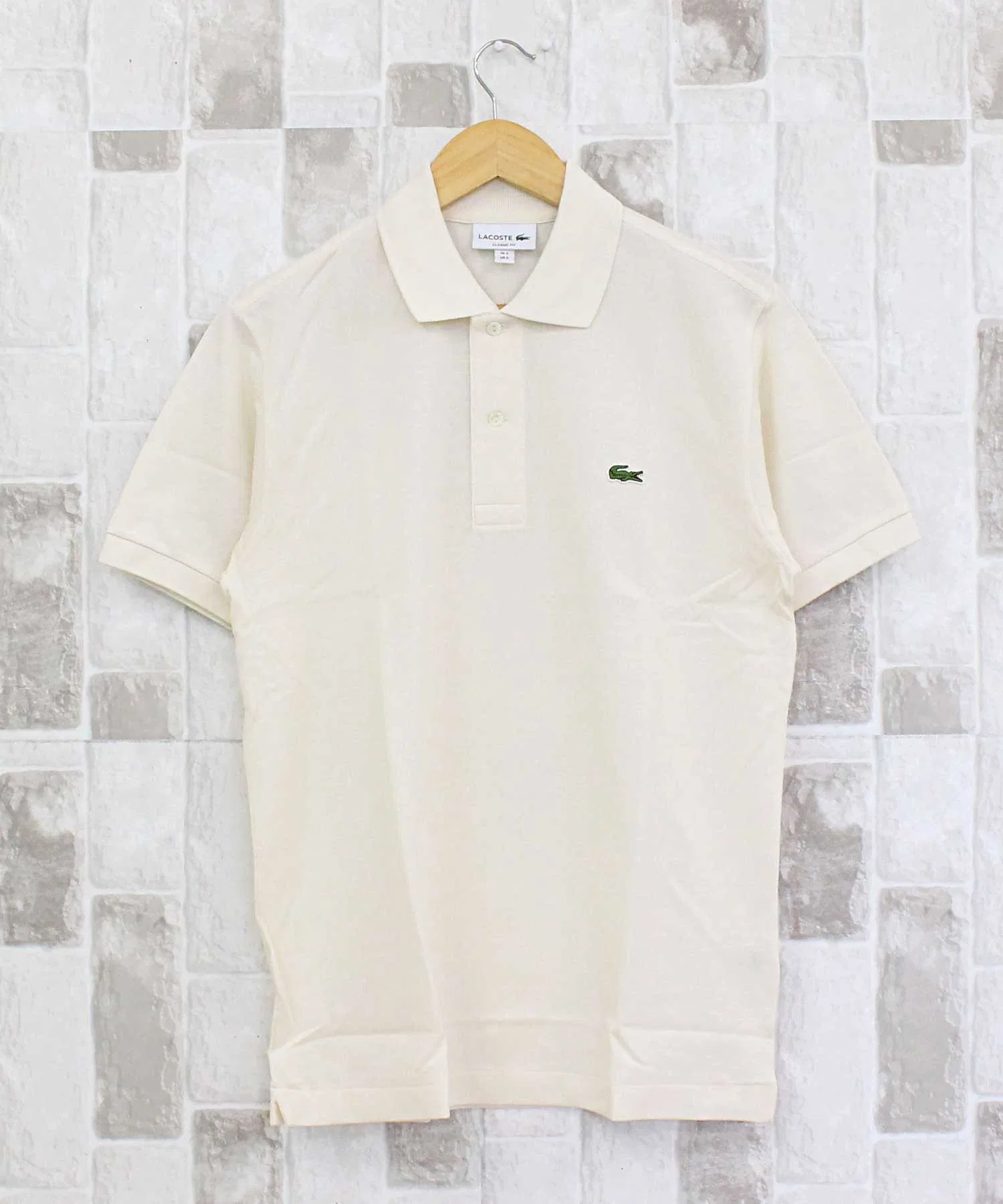 Рубашка-поло LACOSTE L.12.12, однотонная, короткие рукава, синий