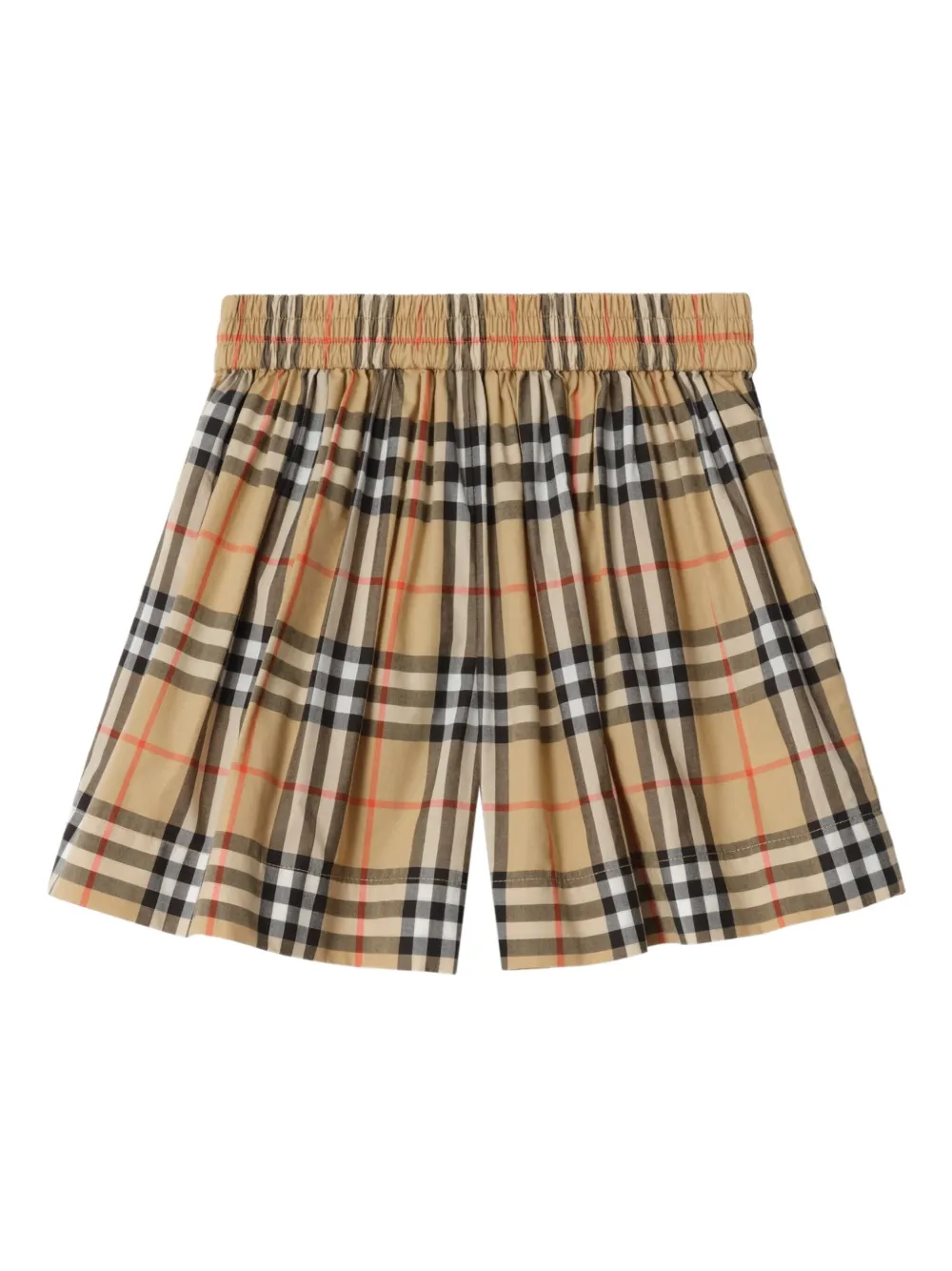 Шорты из хлопка в клетку Burberry Kids, бежевый — фото 2