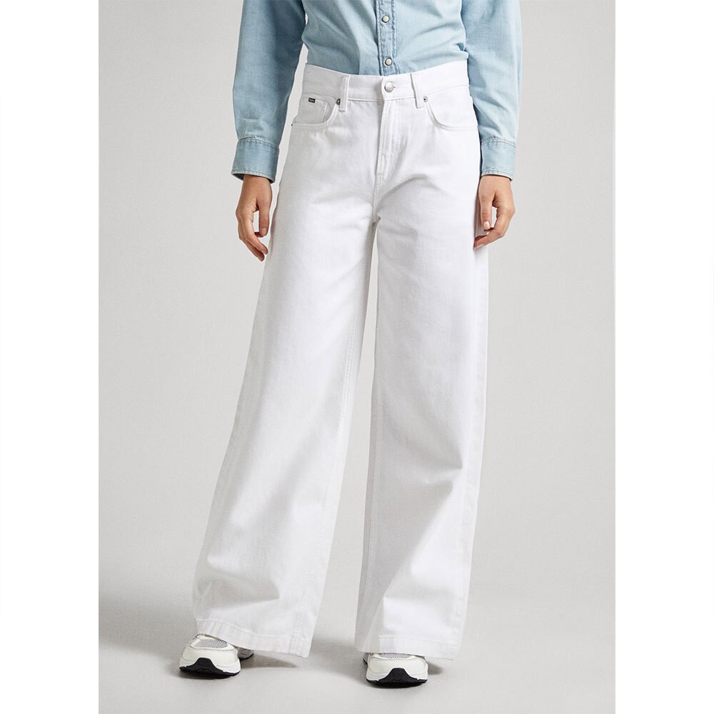 

Джинсы Pepe Wide Leg Fit Coated Mid Waist, белый