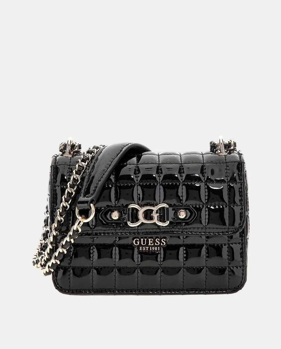 

Мини-сумка через плечо с магнитным клапаном Guess, черный