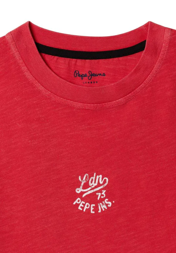 Футболка с принтом под камень Pepe Jeans, Royal Red — фото 3