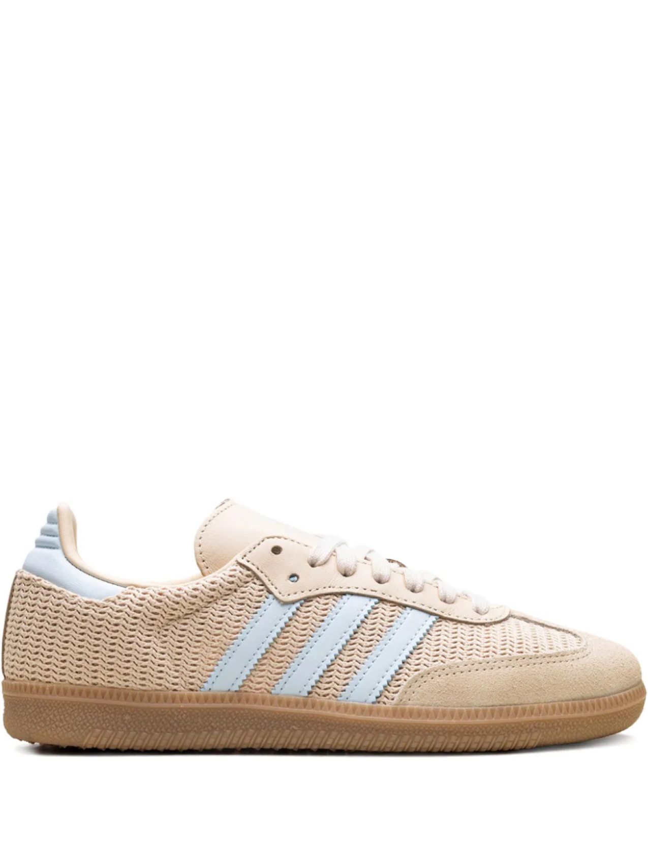 Кроссовки Adidas Samba и "Core Black/Sand Strata/Sky Tint", нейтральный