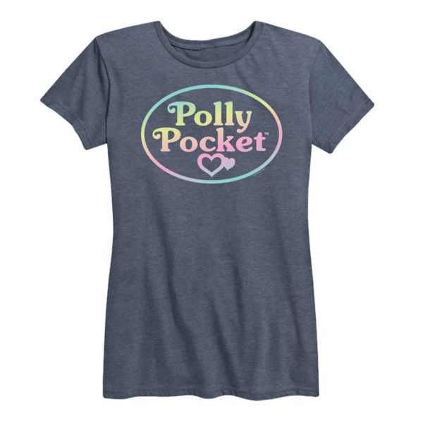 

Женская футболка с графическим логотипом омбре Polly Pocket, синий