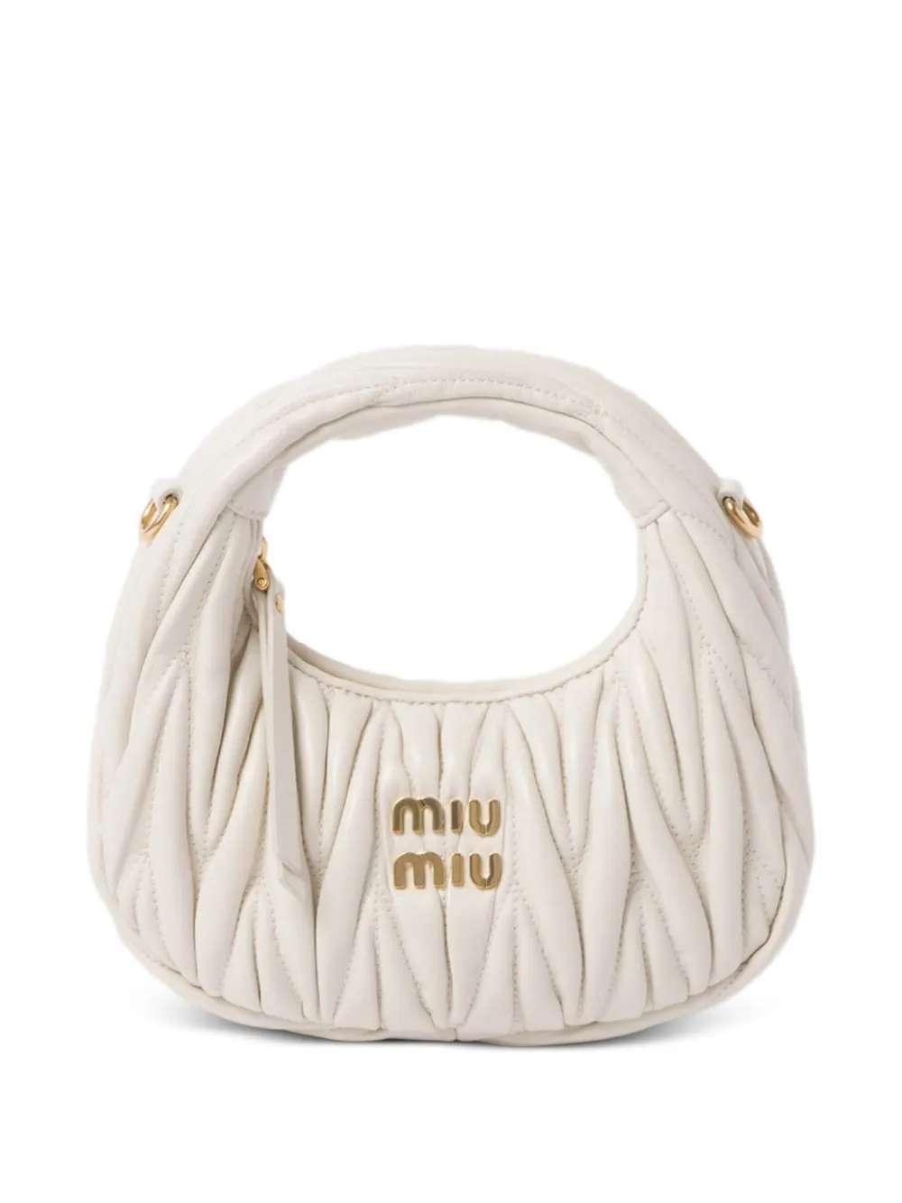 

Мини-сумка wander из стеганой кожи MIU MIU, белый