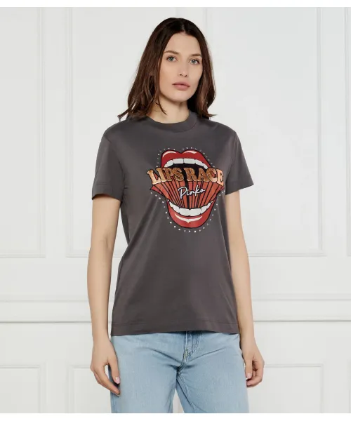 

Футболка Trapani Lips Race Regular fit Pinko, серый