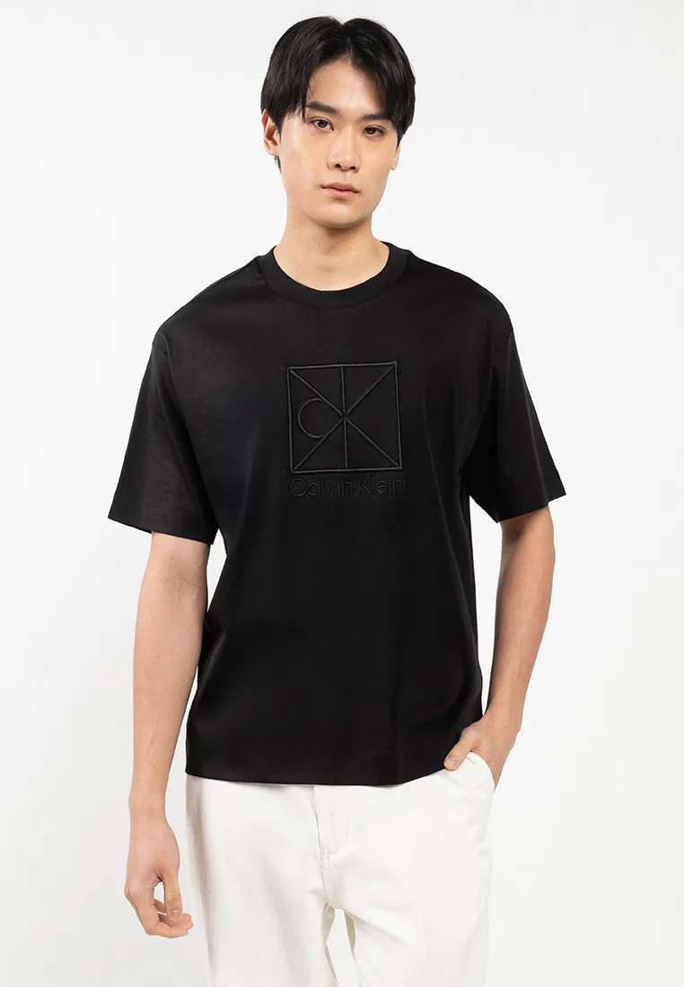 Футболка с коротким рукавом, свободный крой, Calvin Klein Jeans, черный