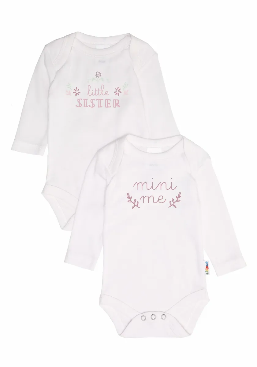 

Боди Liliput "Mini Me/Little Sister", с практичными застежками-кнопками, белый