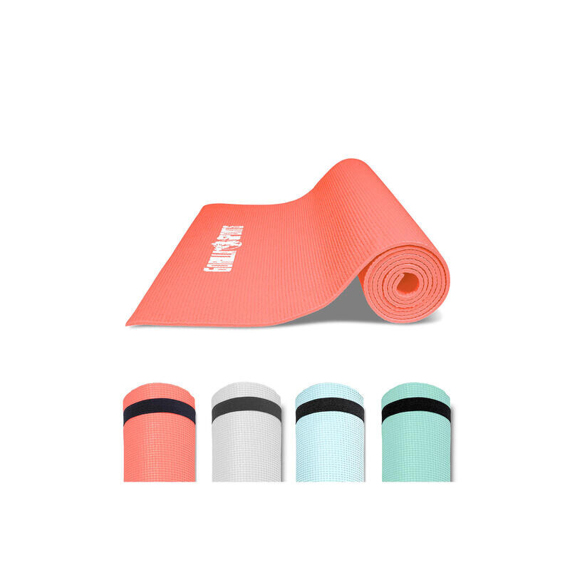 

Коврик для йоги из ПВХ разных цветов. GORILLA SPORTS, цвет orange