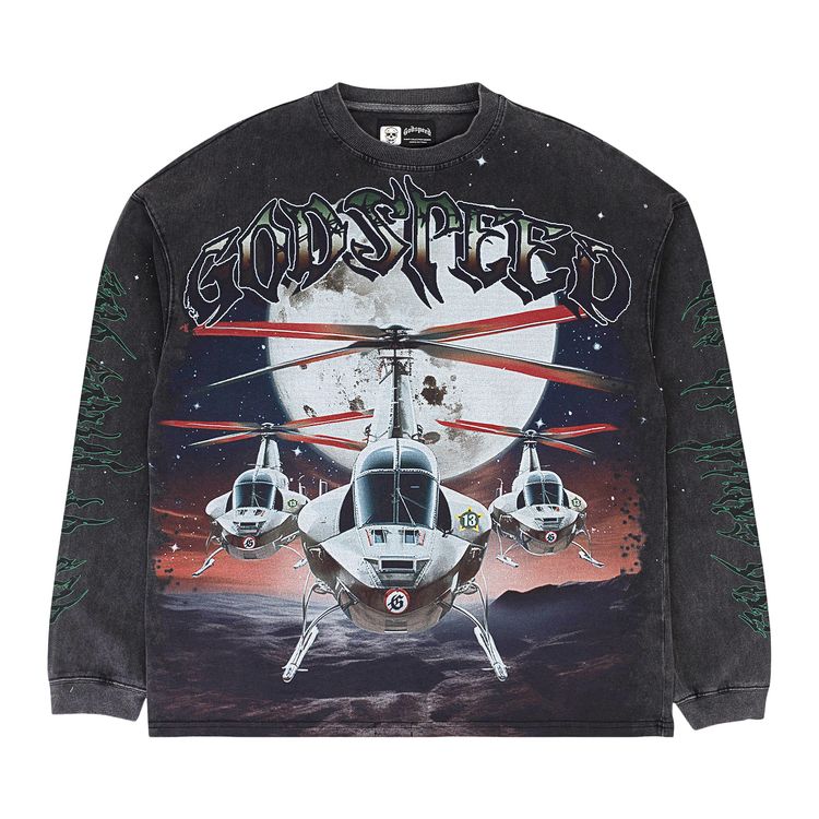 

Футболка Godspeed Air Strike Long-Sleeve T-Shirt 'Grey Wash', серый