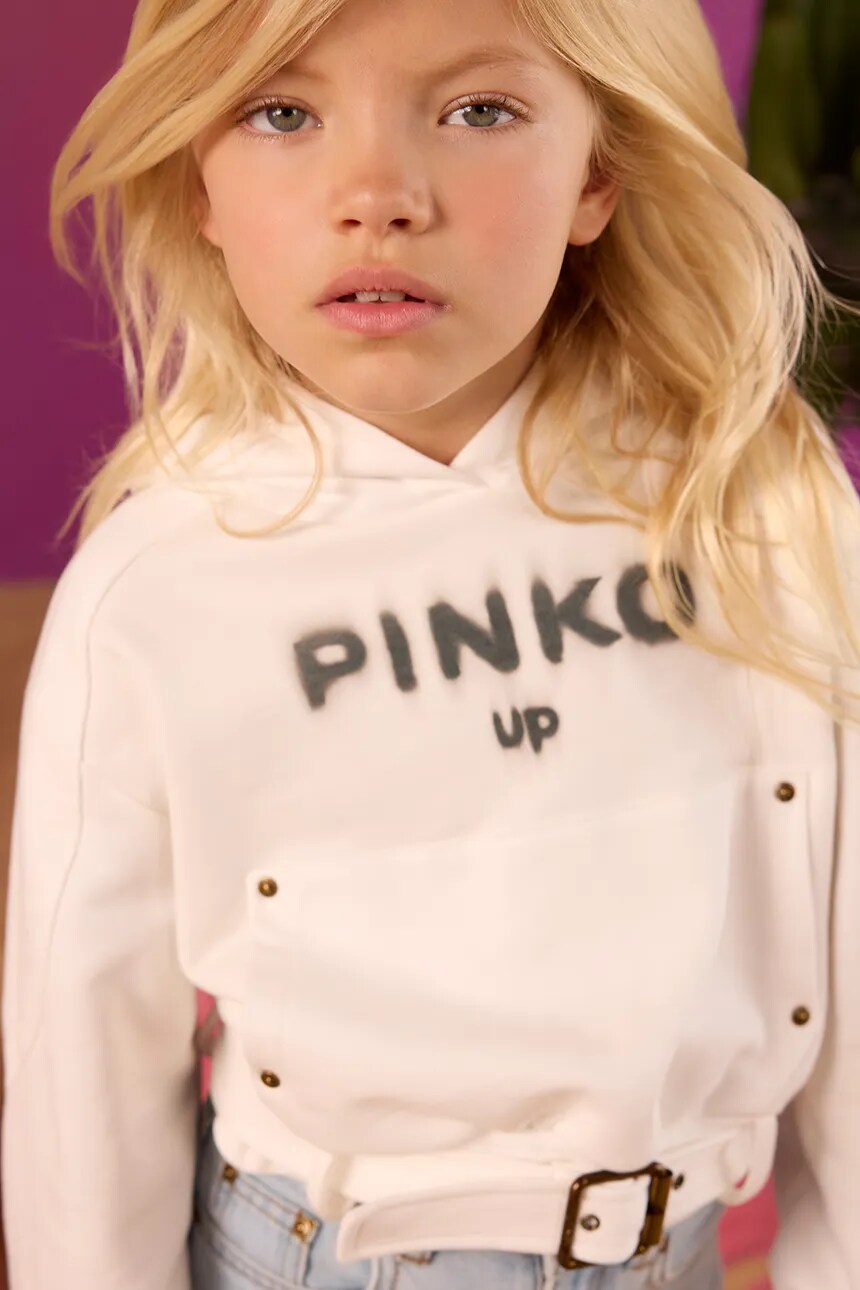 

Детская хлопковая толстовка Pinko, белый