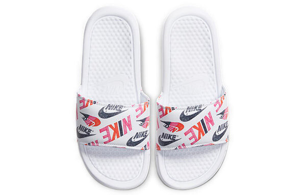 Тапочки benassi jdi принт Nike, белый — фото 3