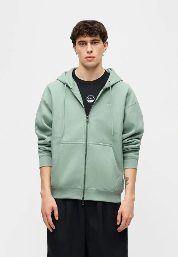 Свободная толстовка на молнии solo Nike Sportswear, Steam/White — фото 4
