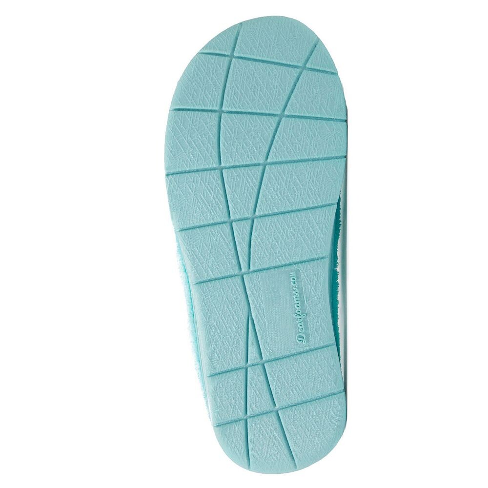 Женские тапочки-стринги Dearfoams Wrenley Terry, цвет Aruba Blue — фото 4