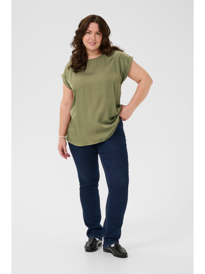 

KAFFE curve Блузка с длинными рукавами KCmilia, стандартный крой, цвет «плющ»