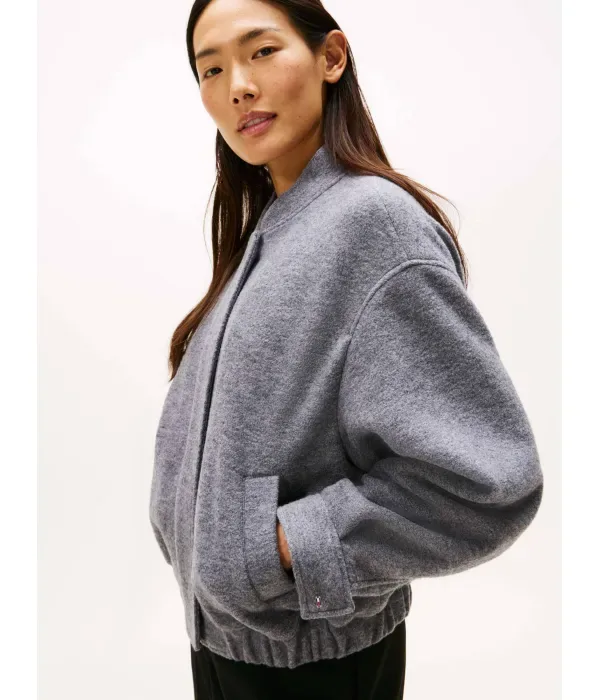 Шерстяная куртка-бомбер regular fit Tommy Hilfiger, серый — фото 4