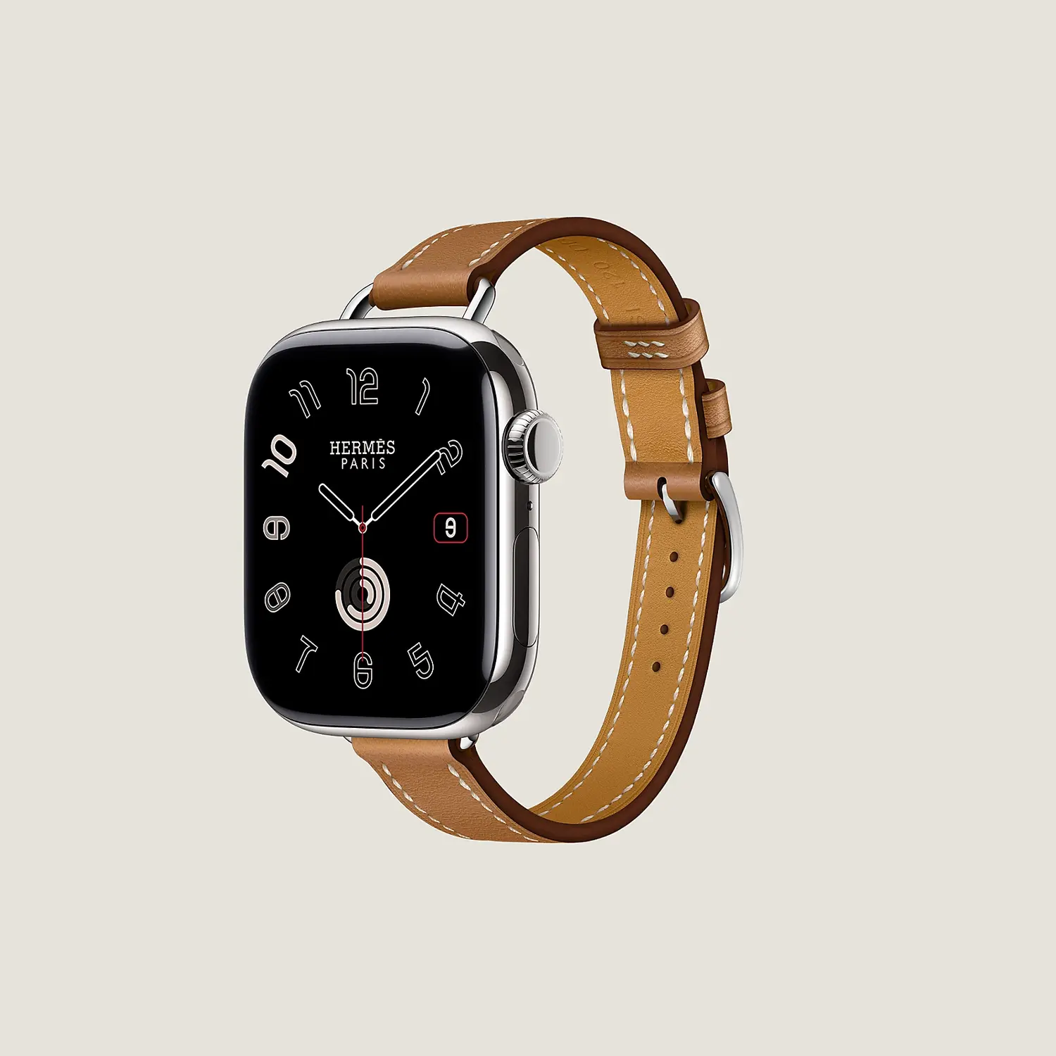 Ремешок Apple совместимость натуральная кожа коровья 42mm HERMES, золотой — фото 2