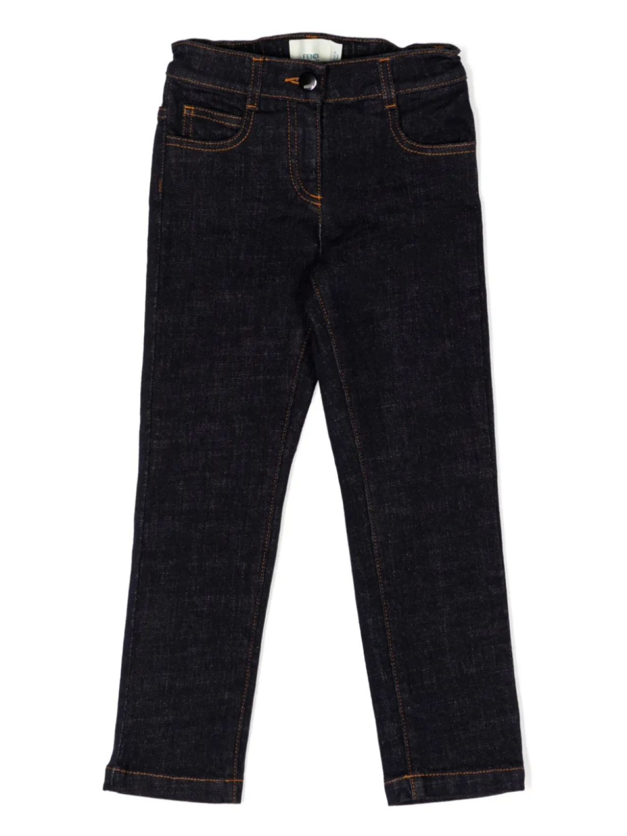 

Джинсы с вышитым логотипом FF Fendi Kids, синий