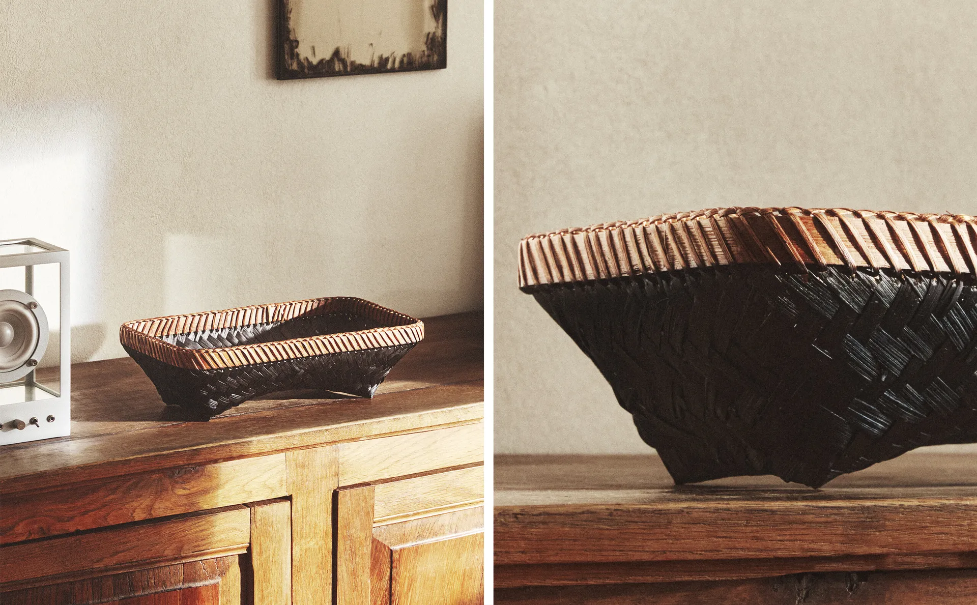 

Бамбуковая корзина Zara Home, черный