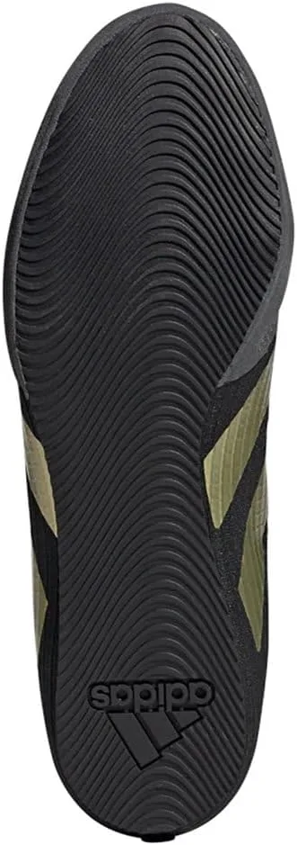 Кроссовки для бокса Adidas Box Hog 4 Unisex, черный/серый/золотой — фото 4