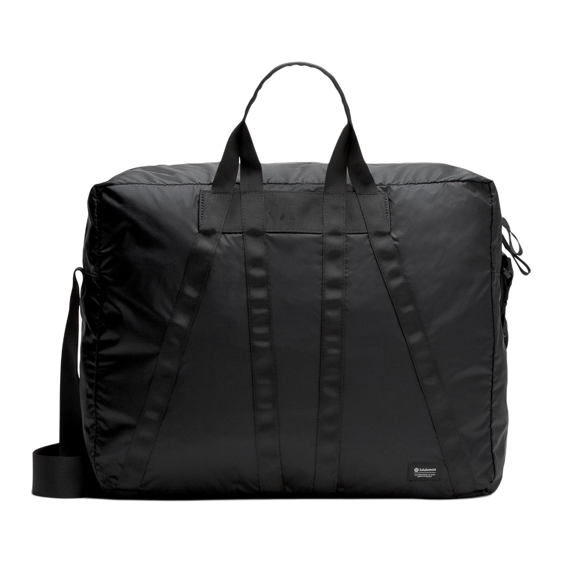 

Lululemon Складная полиэстеровая сумка через плечо унисекс черная, Black