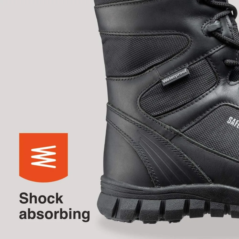 Тактические ботинки SAFETY JOGGER для мужчин и женщин - SHARK - Защитная обувь для сотрудников службы безопасности, карбоновый защитный носок, промежуточная подошва, противоскользящая и водонепроницаемая, ЕС, черный — фото 4