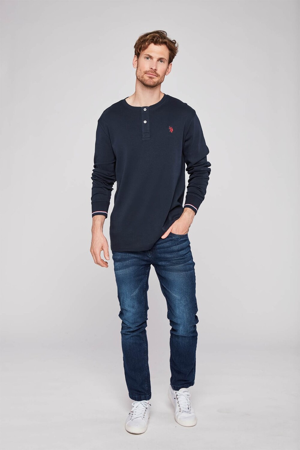 

Футболка с длинным рукавом Cosimo Granddad U.S. Polo Assn., цвет dark sapphire