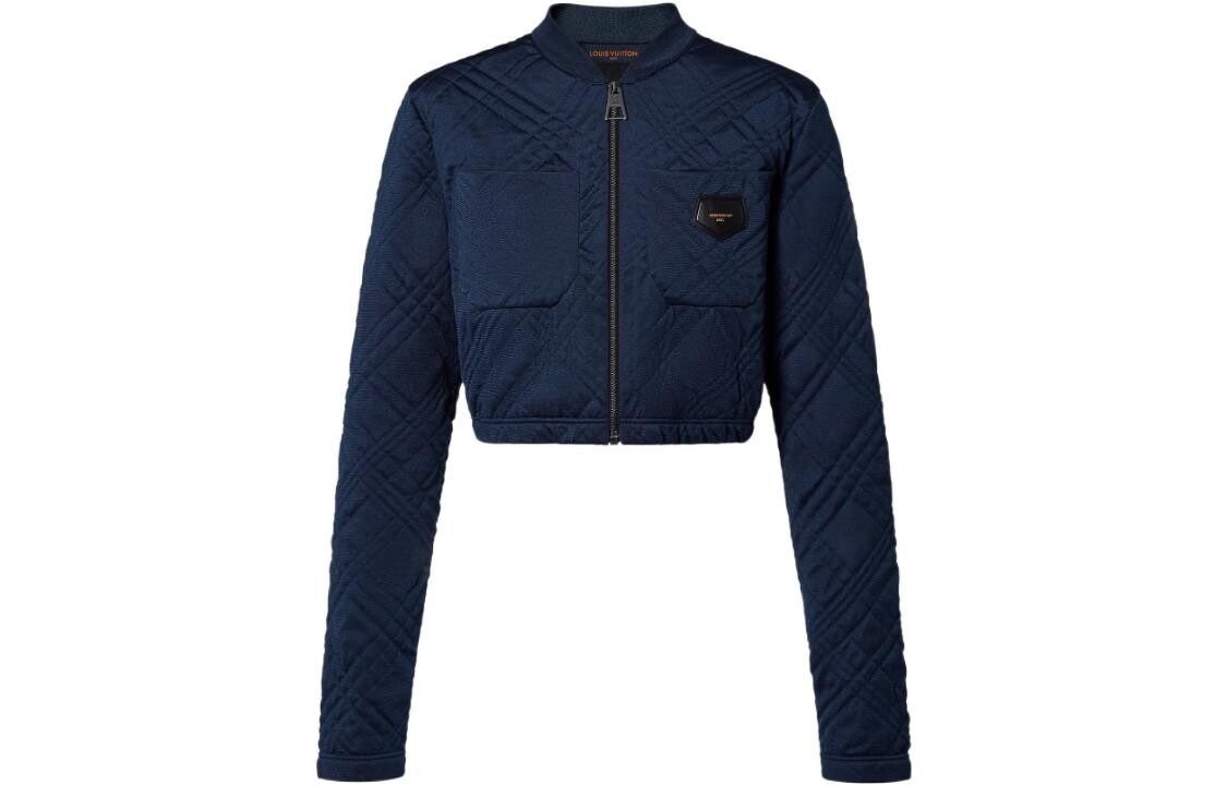 

Укороченное пальто женское темно-синего цвета Louis Vuitton