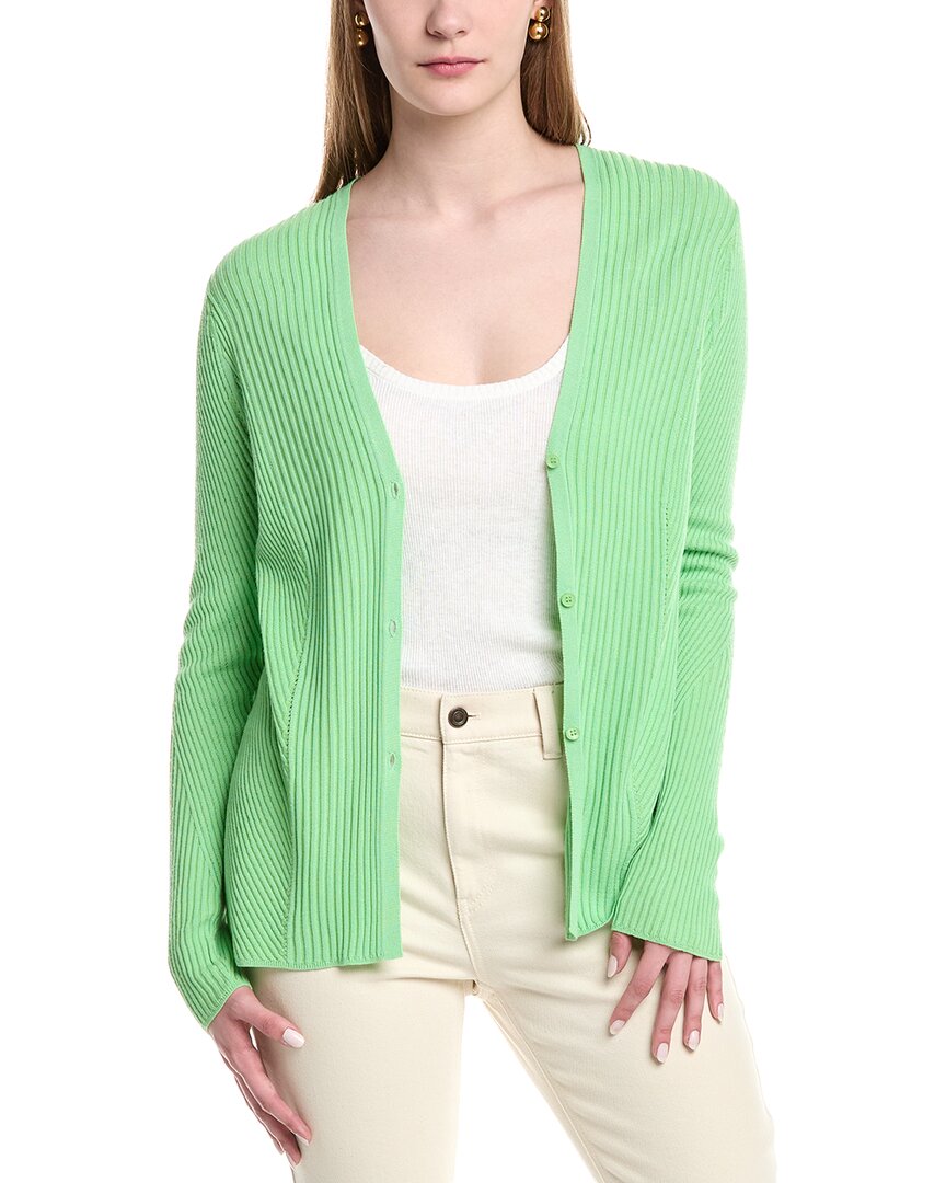 

Lafayette 148 New York Кардиган с рубчиком, зеленый