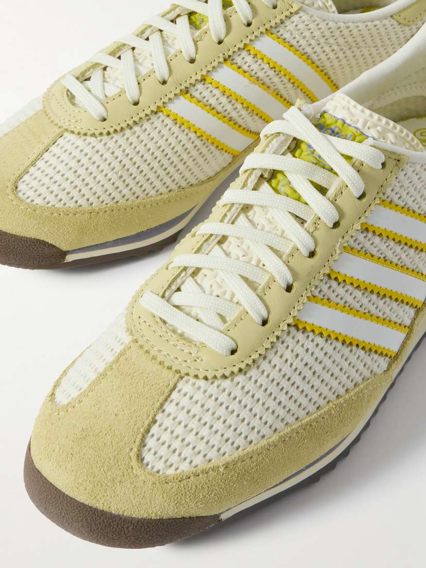 Кроссовки Sl 72 og из замши и сетчатой кожи с отделкой Adidas Originals, желтый — фото 4