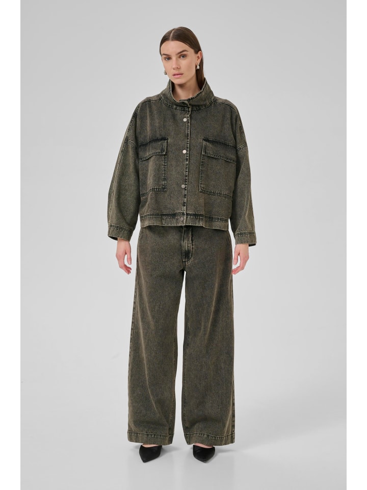 

My Essential Wardrobe Джинсовая куртка оверсайз TessaMW средне-серого цвета с эффектом потертости