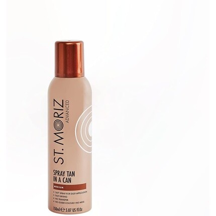 

Advanced Spray Tan в банке Быстросохнущий веганский искусственный загар средней длины, 150 мл для всего тела, St. Moriz