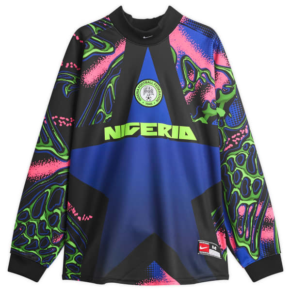 

Футболка вратаря сборной Нигерии Nike, черный, розовый & белый