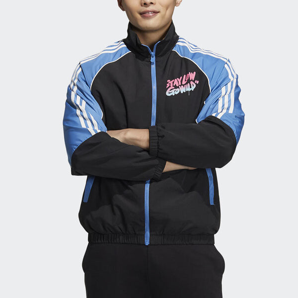 Толстовка adidas neo M radio w wb Casual Sports Stand Collar Jacket Black, мультиколор — фото 2