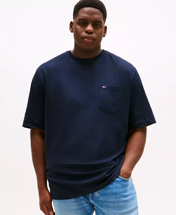 

Мужская футболка с карманом и круглым вырезом Tommy Big & Tall Tommy Hilfiger, синий
