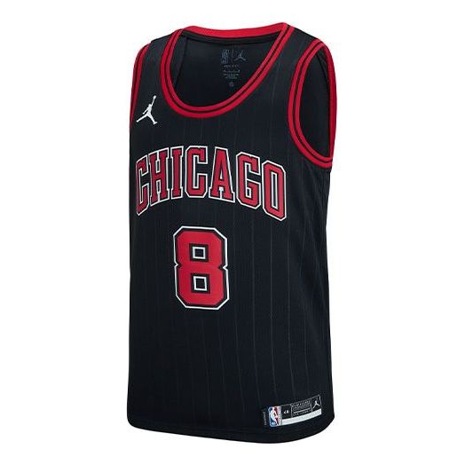 

Майка Air Jordan NBA Sports Basketball Jersey SW Fan Edition 20 Season Chicago Bulls Zach LaVine No. 8 Black, черный