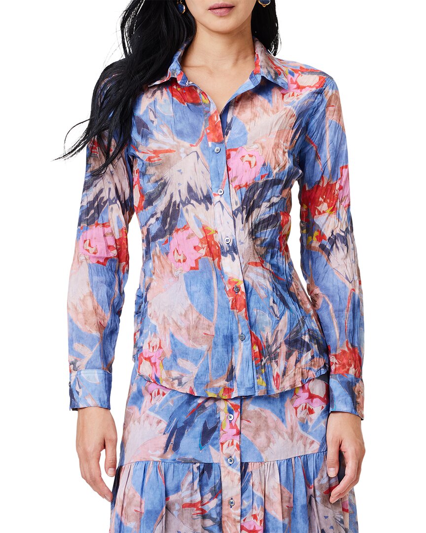 

Рубашка NIC+ZOE Petite Dreamscape Crinkle Nic + Zoe, синий