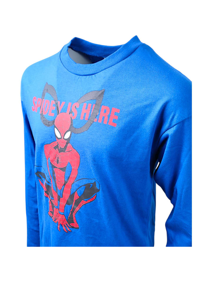 Рубашка с длинными рукавами Человека-паука синего цвета Spiderman — фото 4